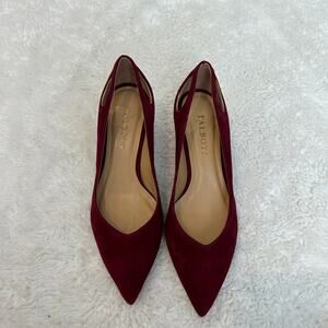 NWOT Talbots Womens Burgundy Suede 2” Classic Heels Pointed Toe 5.5 M